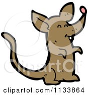 Cartoon Of A Brown Mouse Royalty Free Vector Clipart