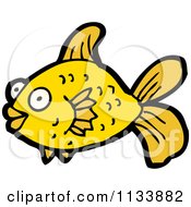 Cartoon Of A Gold Fish 4 Royalty Free Vector Clipart