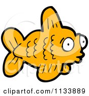 Cartoon Of A Gold Fish 5 Royalty Free Vector Clipart