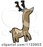 Cartoon Of A Deer Royalty Free Vector Clipart by lineartestpilot