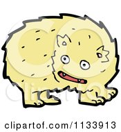 Cartoon Of A Hairy Beast Monster 4 Royalty Free Vector Clipart