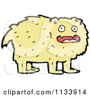 Cartoon Of A Hairy Beast Monster 3 Royalty Free Vector Clipart by lineartestpilot