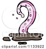 Cartoon Of A Monster Tentacle In Mud Royalty Free Vector Clipart