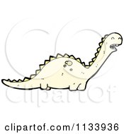 Cartoon Of A Dinosaur Royalty Free Vector Clipart