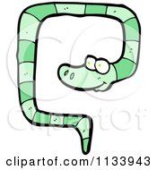 Cartoon Of A Green Snake 5 Royalty Free Vector Clipart