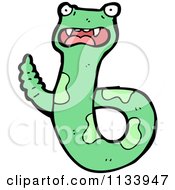 Cartoon Of A Green Snake 15 Royalty Free Vector Clipart