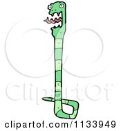 Cartoon Of A Green Snake 13 Royalty Free Vector Clipart