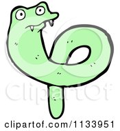 Cartoon Of A Green Snake 12 Royalty Free Vector Clipart