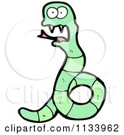 Cartoon Of A Green Snake 7 Royalty Free Vector Clipart