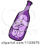 Cartoon Of A Snake In A Bottle 2 Royalty Free Vector Clipart