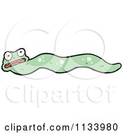 Cartoon Of A Green Snake 3 Royalty Free Vector Clipart