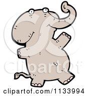 Cartoon Of A Brown Elephant 2 Royalty Free Vector Clipart