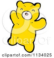 Cartoon Of A Yellow Bear Royalty Free Vector Clipart