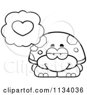 Poster, Art Print Of Outlined Tortoise Turtle In Love