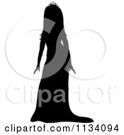 Clipart Of A Silhouetted Miss America Beauty Pageant Winner Royalty Free Vector Illustration by Pams Clipart