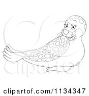 Cartoon Of A Cute Seal Royalty Free Clipart by Alex Bannykh