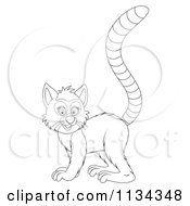 Poster, Art Print Of Cute Outlined Lemur