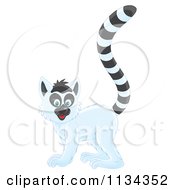 Cartoon Of A Cute Lemur Royalty Free Clipart by Alex Bannykh