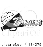 Black And White Broncos Basketball Cheerleader Design