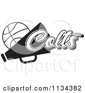 Poster, Art Print Of Black And White Colts Basketball Cheerleader Design