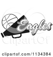 Black And White Eagles Basketball Cheerleader Design