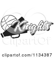 Black And White Knights Basketball Cheerleader Design