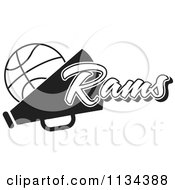 Poster, Art Print Of Black And White Rams Basketball Cheerleader Design