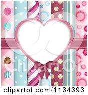 Poster, Art Print Of Heart Frame Over Papers And Buttons