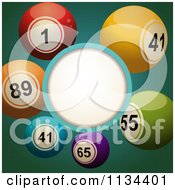 Poster, Art Print Of 3d Bingo Or Lotter Balls Around A Circle Frame