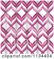 Clipart Of A Retro Pink And White Tubular Pattern Royalty Free Vector Illustration