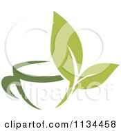 Clipart Of A Cup Of Green Tea Or Coffee 3 Royalty Free Vector Illustration