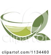 Clipart Of A Cup Of Green Tea Or Coffee 5 Royalty Free Vector Illustration