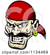 Poster, Art Print Of Angry Pirate Face 1