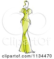 Woman In A Gorgeous Green Gown