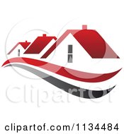 Clipart Of Houses With Roof Tops 12 Royalty Free Vector Illustration