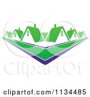 Clipart Of Houses With Roof Tops 13 Royalty Free Vector Illustration