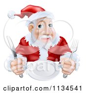 Poster, Art Print Of Hungry Santa Waiting For His Dinner