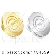 Poster, Art Print Of 3d Gold And Silver Top Secret Coin Icons