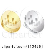 3d Gold And Silver Equalizer Coin Icons
