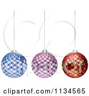 Clipart Of Suspended Christmas Baubles 3 Royalty Free Vector Illustration