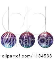 Clipart Of Suspended Christmas Baubles 4 Royalty Free Vector Illustration