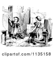 Poster, Art Print Of Retro Vintage Black And White Girl With A Broken Doll