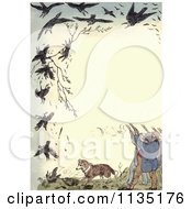 Poster, Art Print Of Vintage Frame Of Shooters Killing Crows