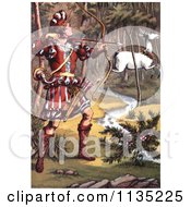 Poster, Art Print Of Warrior Hunting A White Fawn
