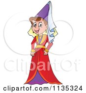 Cartoon Of A Medieval Queen Royalty Free Vector Clipart by visekart