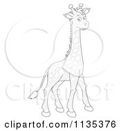 Poster, Art Print Of Cute Outlined Giraffe