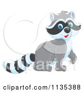 Cartoon Of A Cute Raccoon Royalty Free Vector Clipart by Alex Bannykh