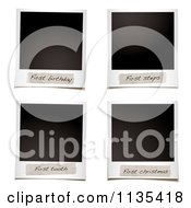 Clipart Of A Instant Photos With First Notes Royalty Free Vector Illustration by michaeltravers