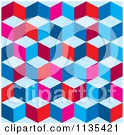 Poster, Art Print Of Tricolor Optical Cube Background