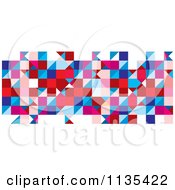 Poster, Art Print Of Abstract Tricolor Pattern On White Background